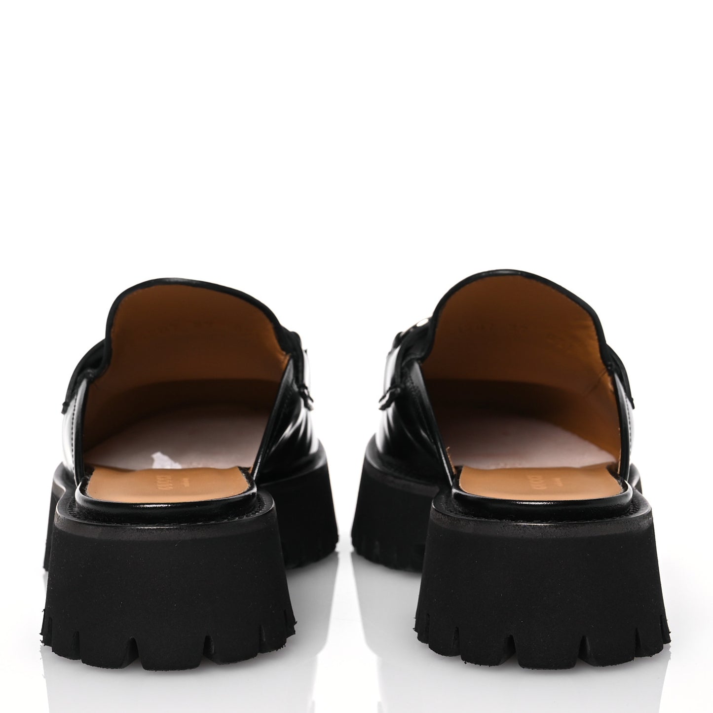 Cordovan Lux Womens Sylke Horsebit Platform Mules 37 Black