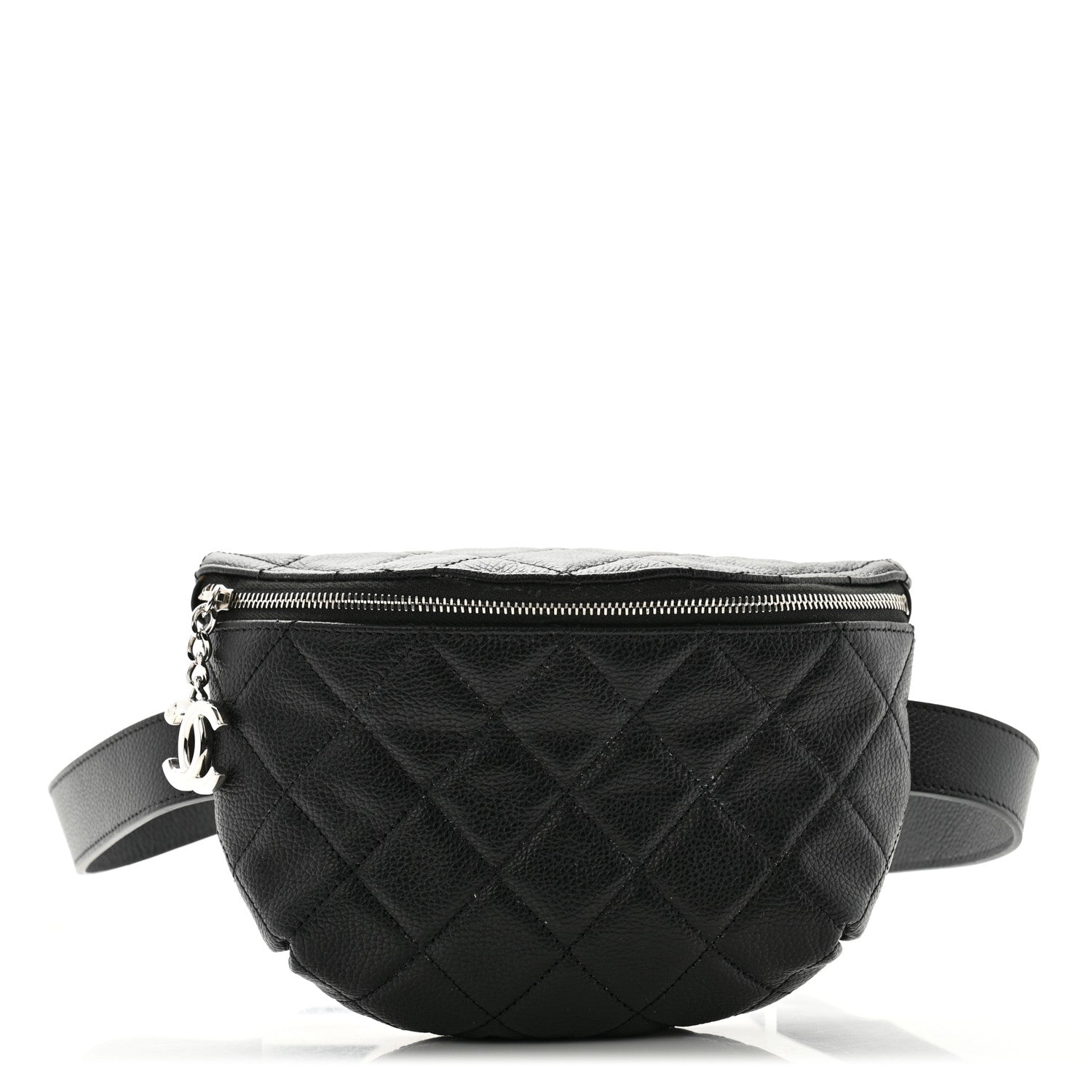 Chanel Grained Calfskin Quilted Waist Belt Bag Black 1 of 12