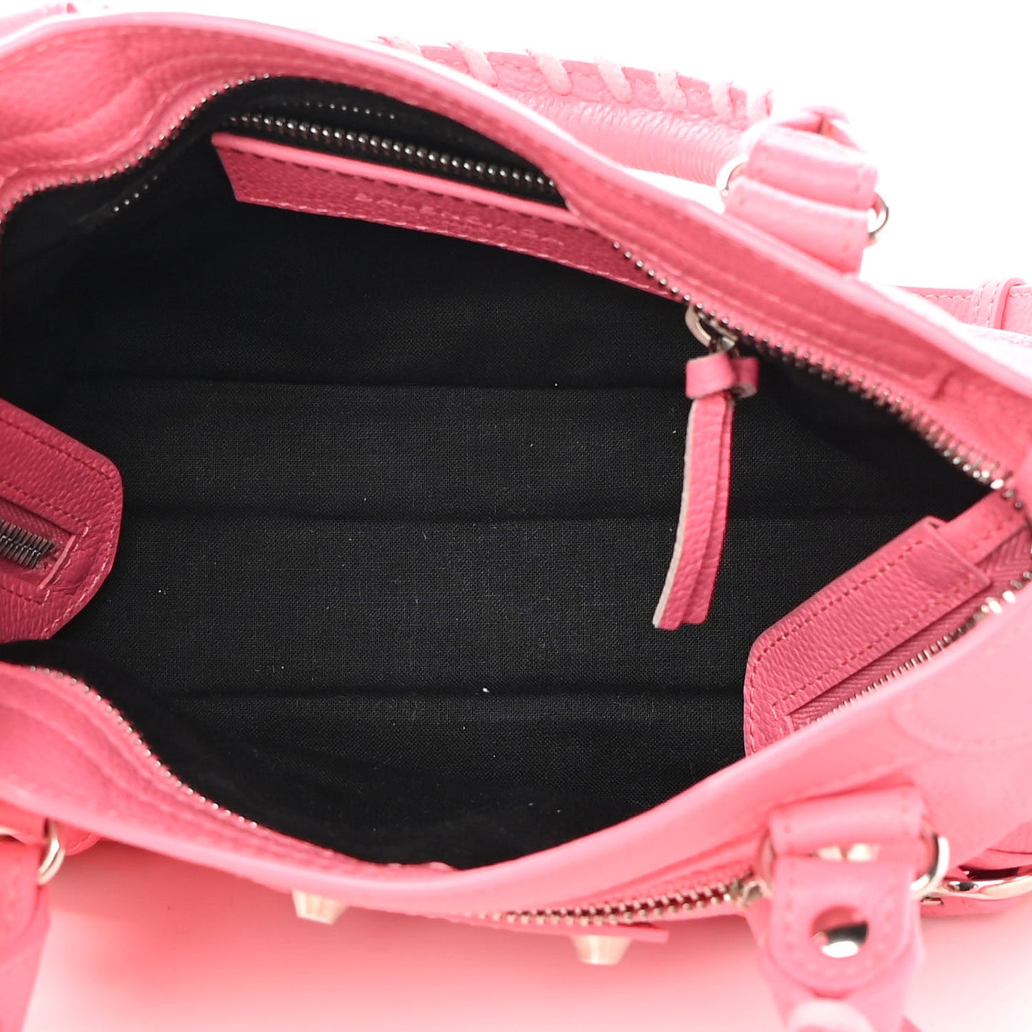 Veau Gravier Classic Silver Hardware Mini City Rose Dragee