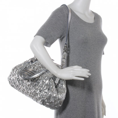 Marc Jacobs Python Embossed Leather Stardust Stam Silver 2 of 7