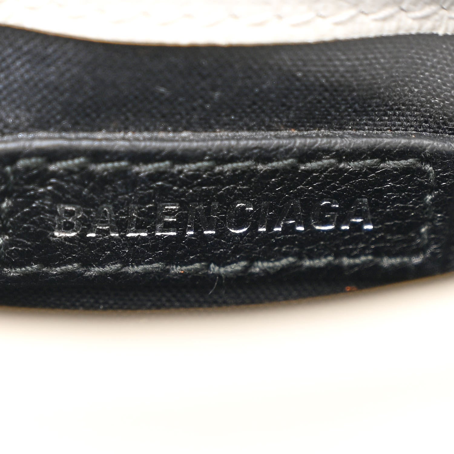 Balenciaga Squared Calfskin Logo Shopping Phone Holder Bag White 6 of 11