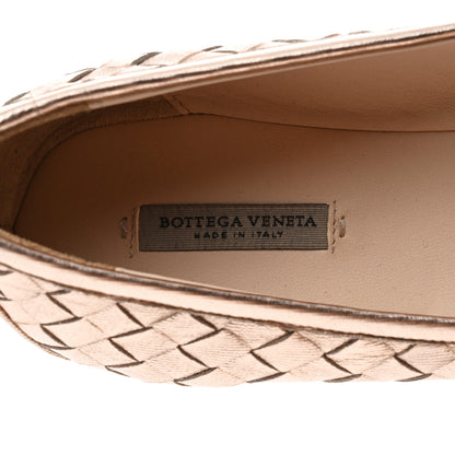 Bottega Veneta Metallic Grosgrain Intrecciato Flats 37 Rose Gold 6 of 7