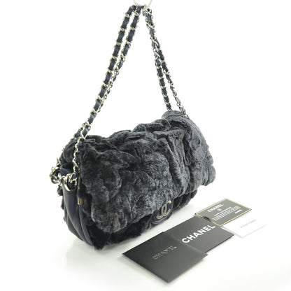 Chanel Lapin Rabbit Fur Flap Blue 3 of 10