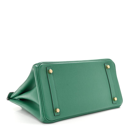 Hermes Taurillon Novillo Birkin 30 Vert Vertigo 3 of 9