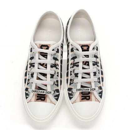 Christian Dior Canvas Tie and Dior Embroidered Womens Walk'N'Dior Low Top Sneakers 37 Multicolor 5 of 10