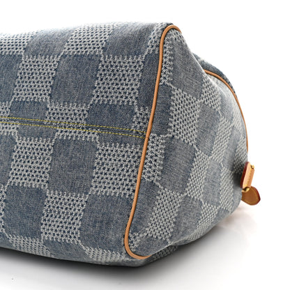 Louis Vuitton Damier Denim 3D Speedy Bandouliere 40 Bleu 9 of 9
