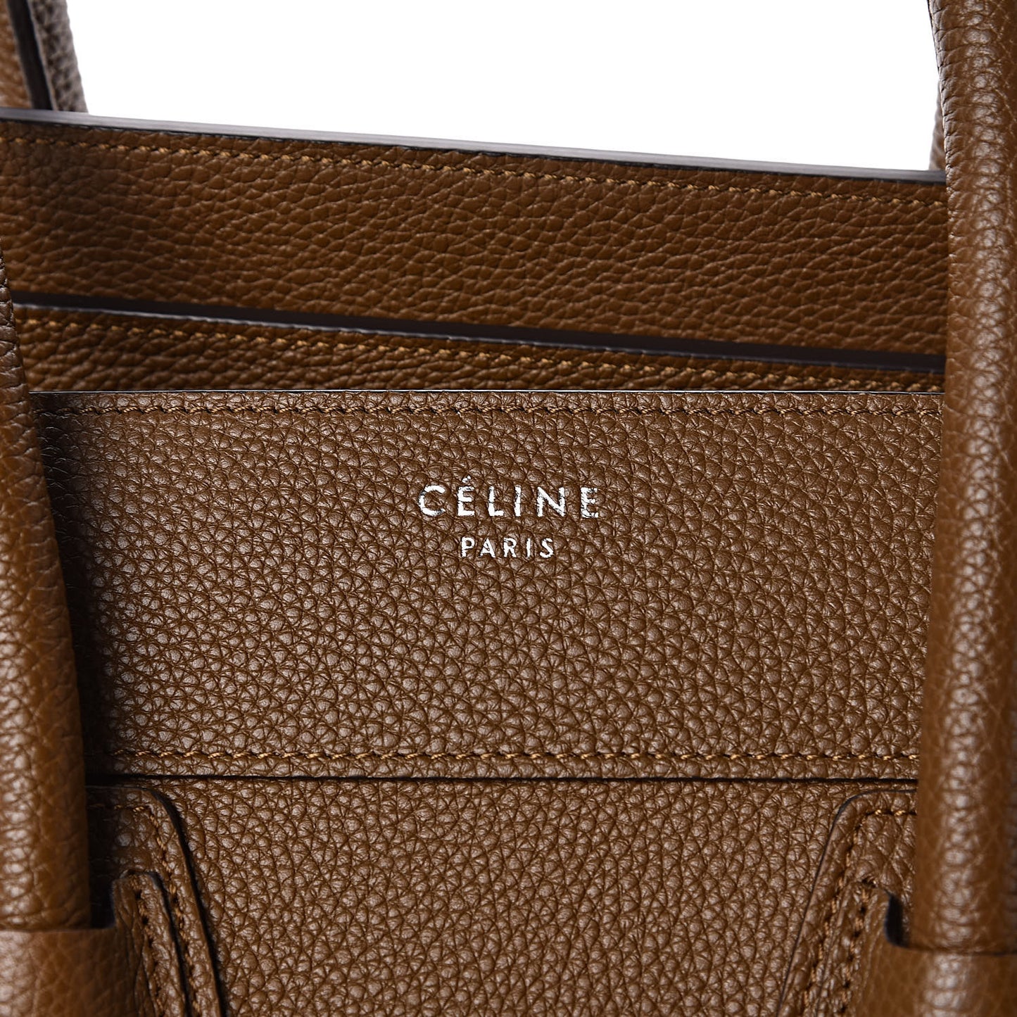 Drummed Calfskin Mini Luggage Moss Green