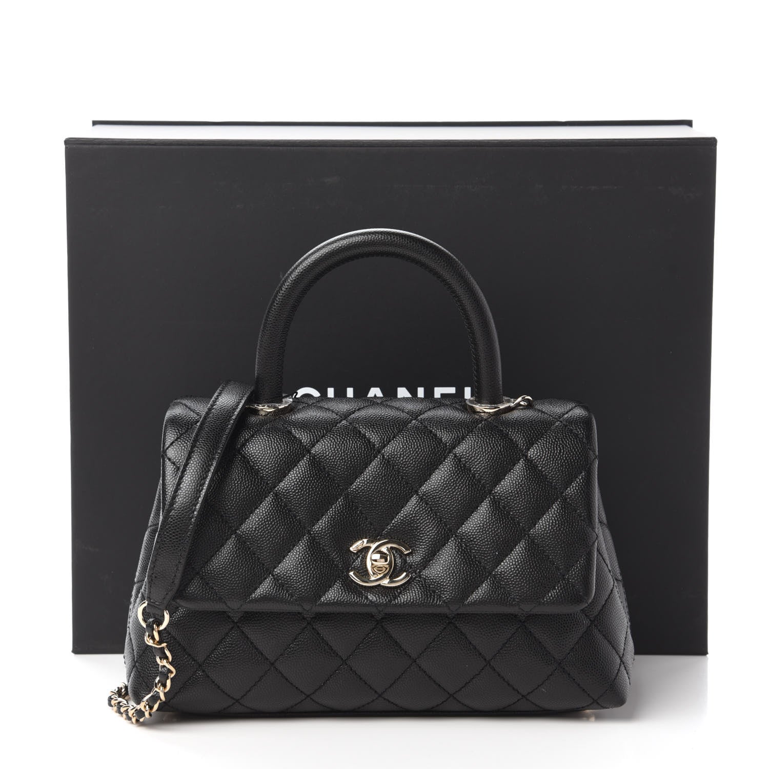 Chanel Caviar Quilted Mini Coco Handle Flap Black 11 of 11