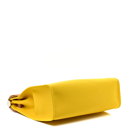 Hermes Toile Vache Hunter Herbag Zip 31 PM Natural Jaune De Naples 5 of 12