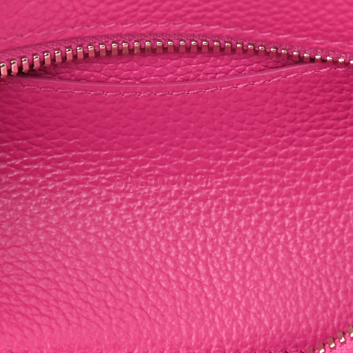 Grained Calfskin Neo Classic Silver Hardware Mini City Fuchsia