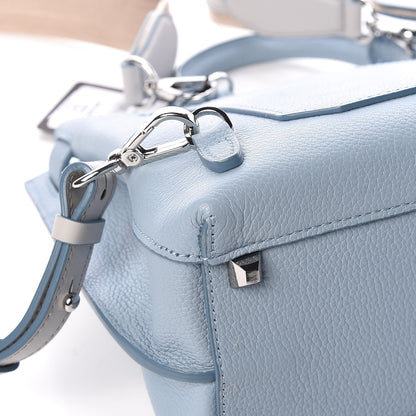 MCM Pebbled Calfskin Medium Milla Backpack Sky Blue 14 of 14