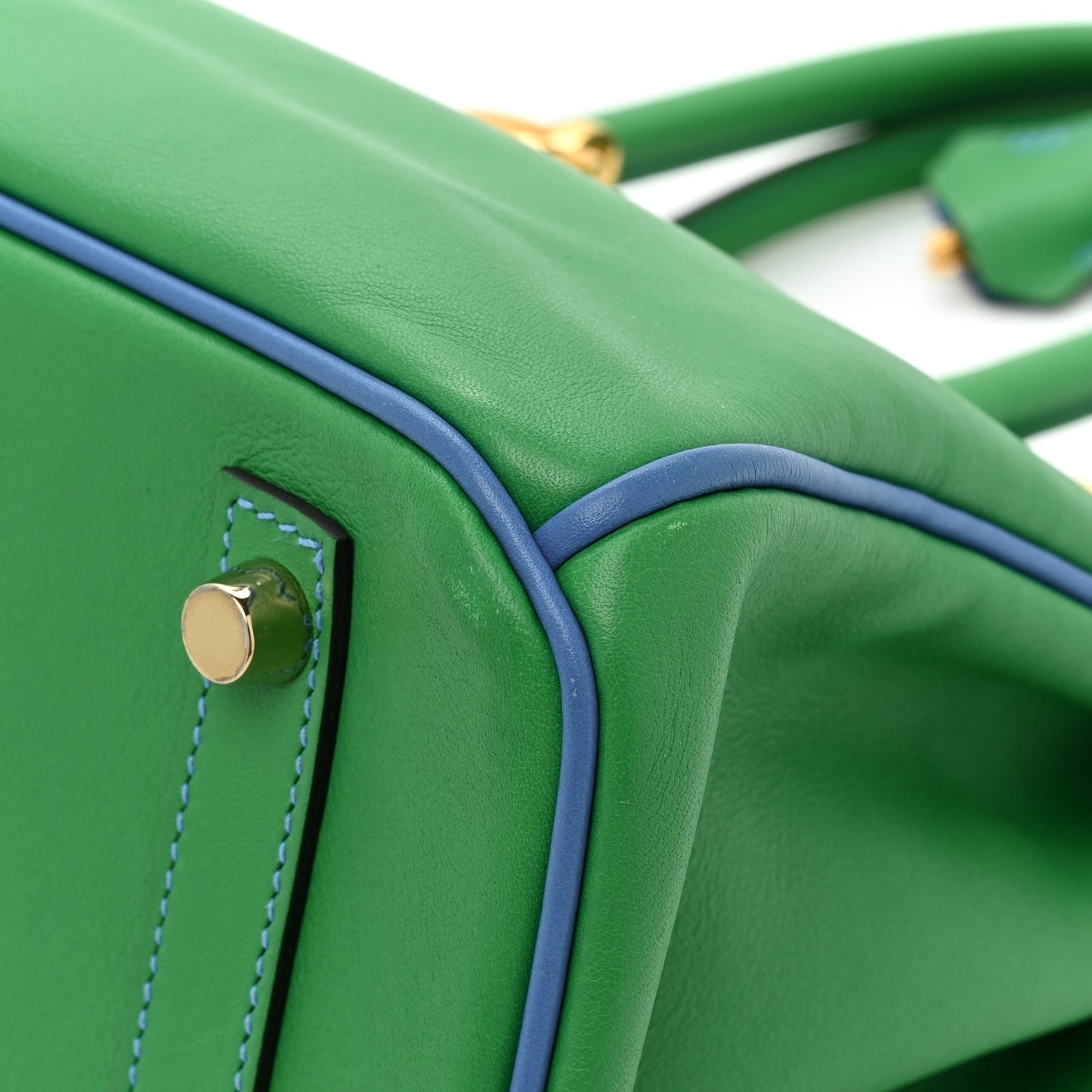 Swift Horseshoe Birkin 30 Vert Vertigo Bleu Hydra