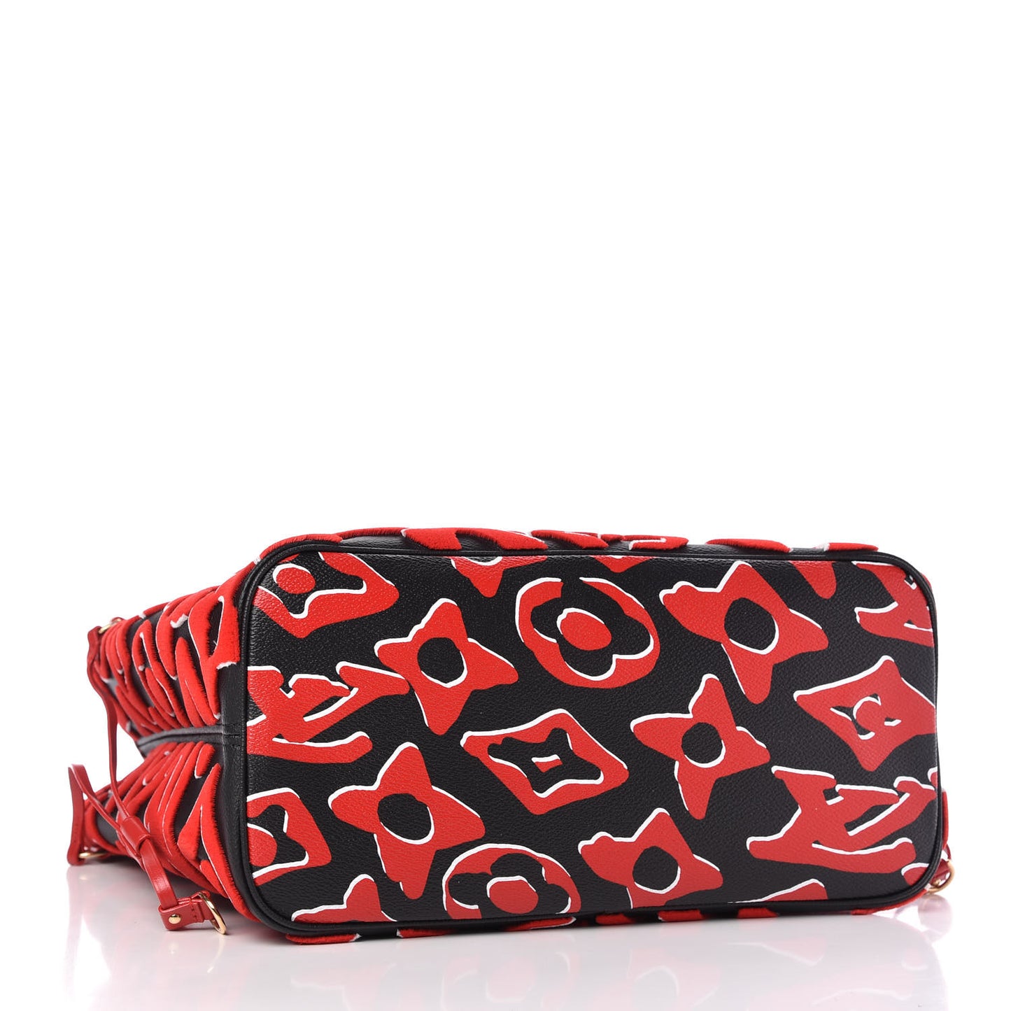 X UF Tufted Monogram Neverfull MM Black Red