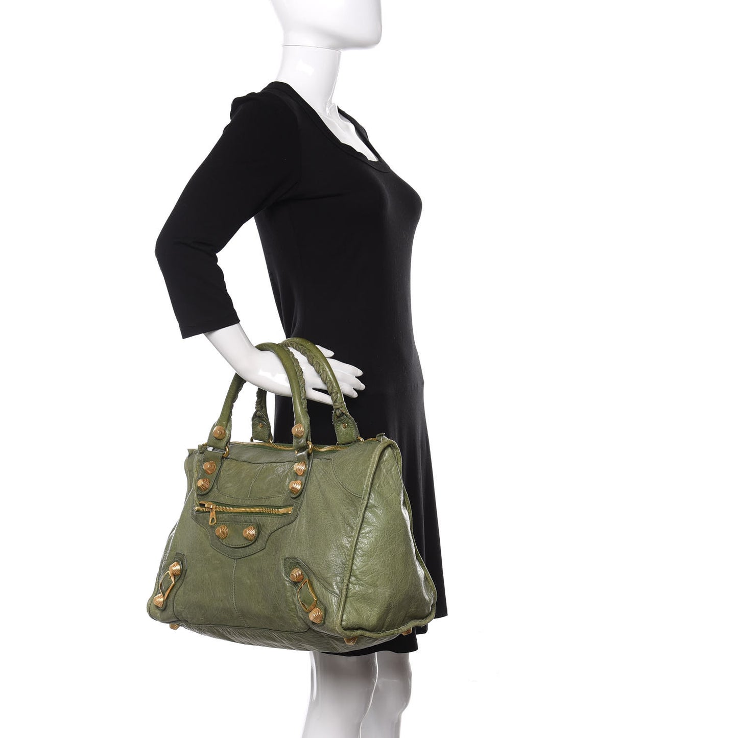 Agneau Giant 21 Gold Hardware Work Vert Militaire