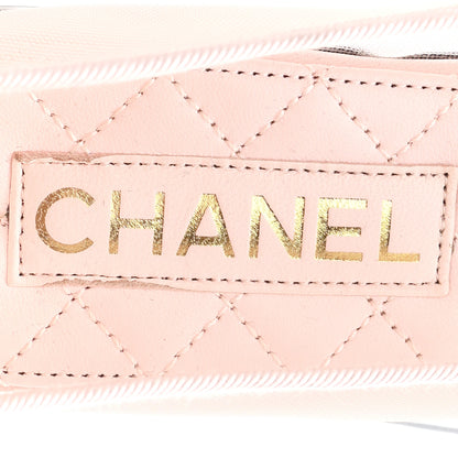 Chanel Mesh Grosgrain CC Ballerina Flats 38.5 Pink Black 8 of 9