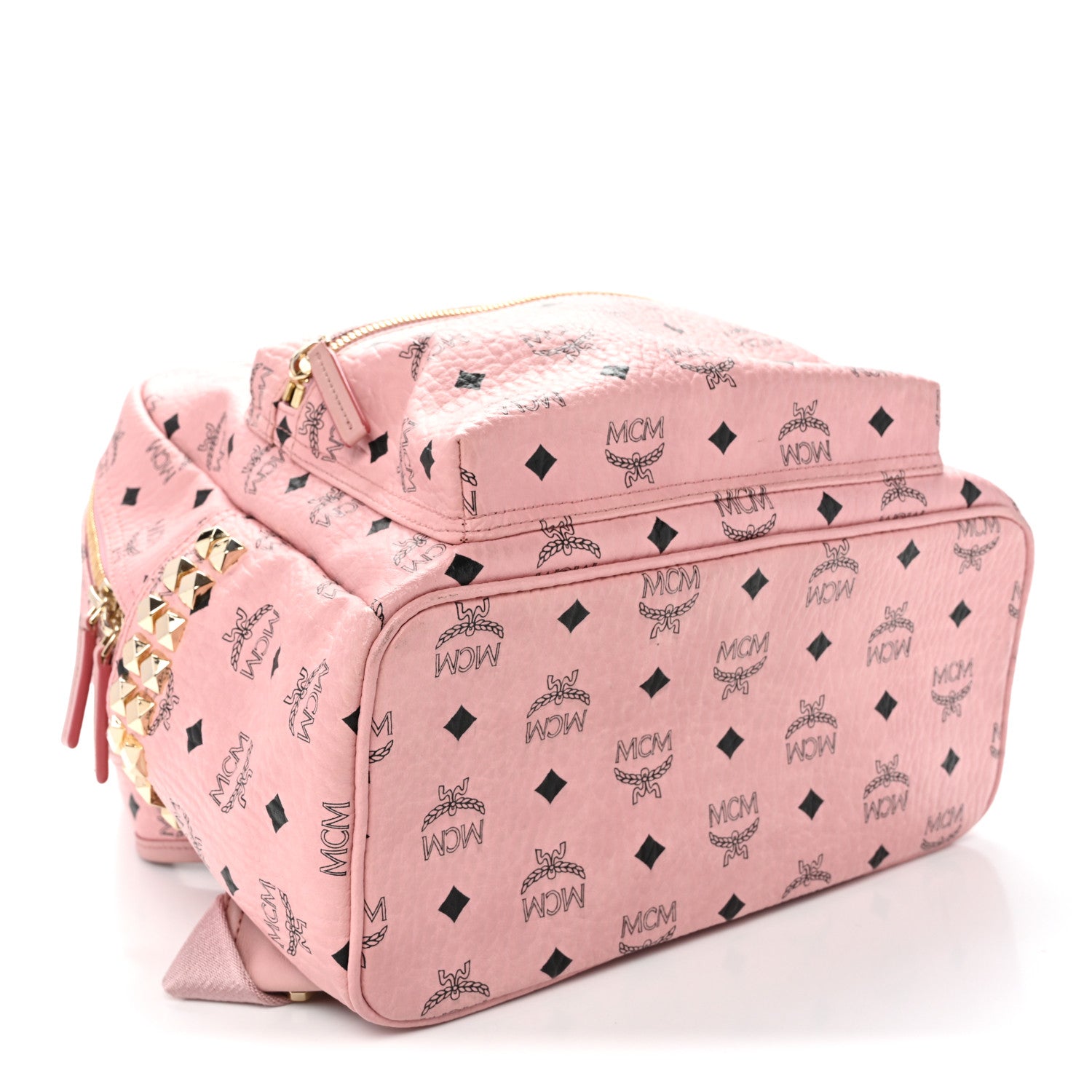 MCM Visetos Small Side Stud Stark Backpack Soft Pink 4 of 10