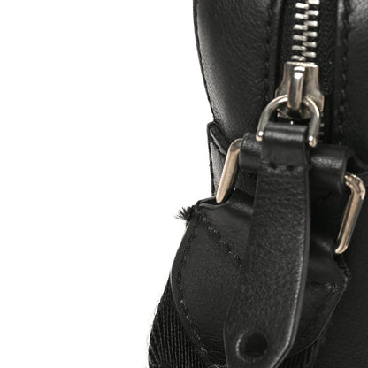 Burberry Pebbled  Calfskin Embossed Thornton Messenger Bag Black 10 of 10