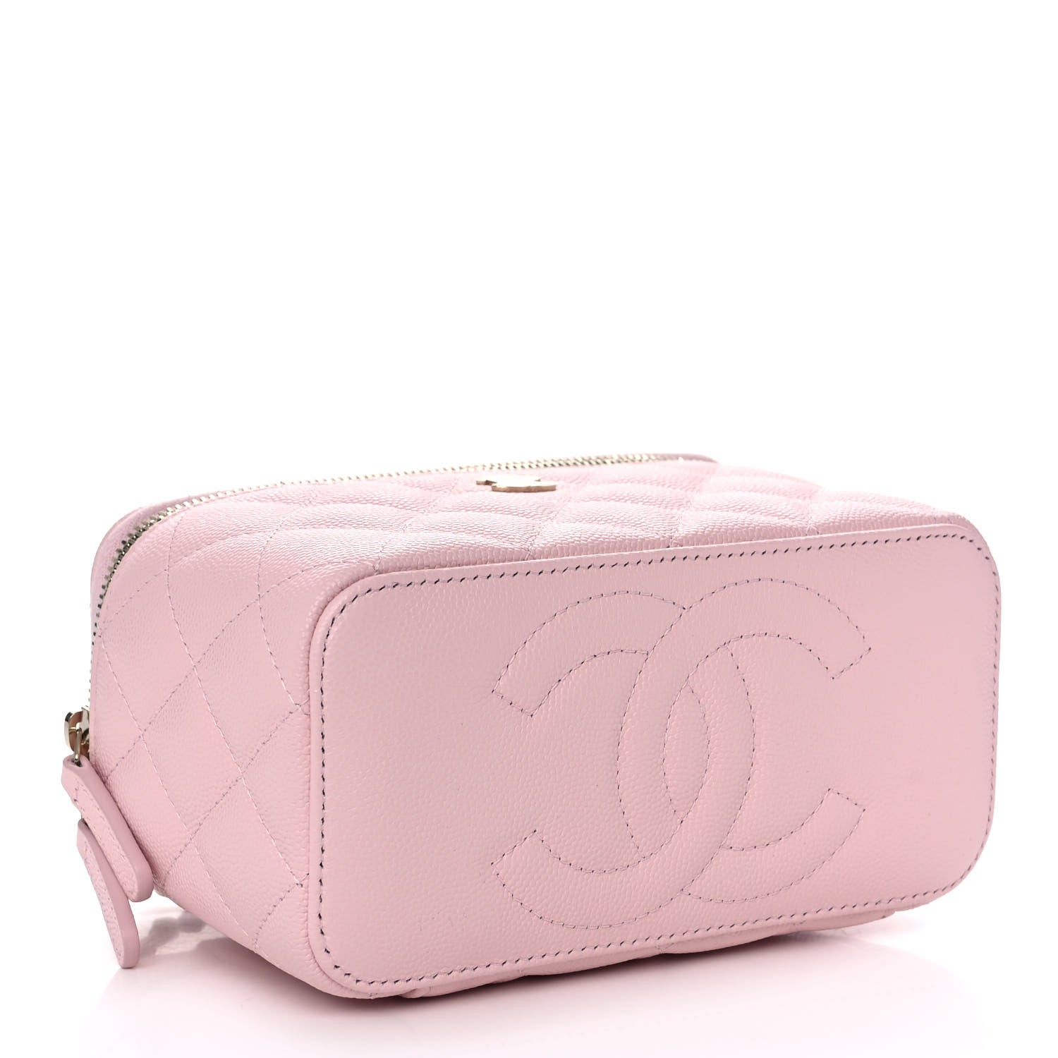 Chanel Caviar Quilted Small Vanity Case With Chain Light Pink 4 of 11