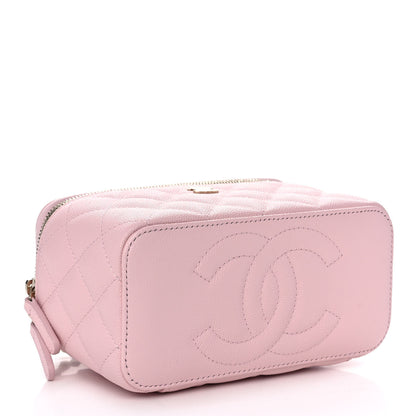 Chanel Caviar Quilted Small Vanity Case With Chain Light Pink 4 of 11