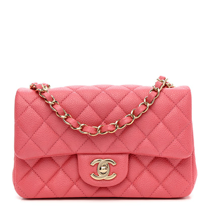 Chanel Iridescent Caviar Quilted Mini Rectangular Flap Pink 1 of 11