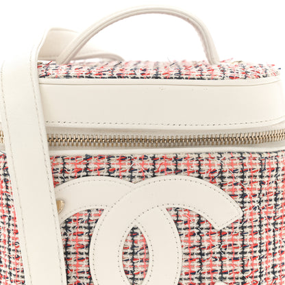 Chanel Tweed Lambskin Timeless Vanity Cosmetic Case White 8 of 12
