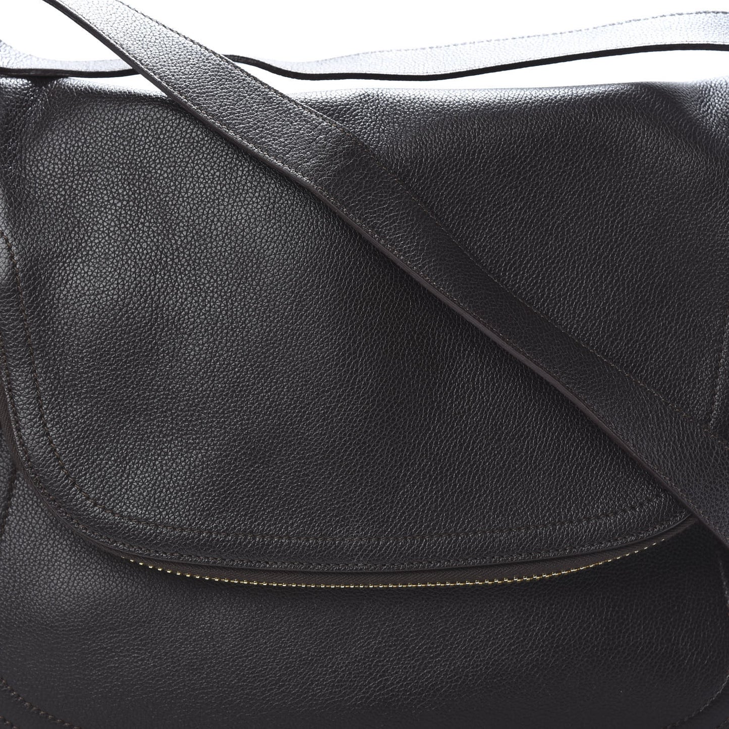 Pebbled Calfskin Large Jennifer Dark Brown