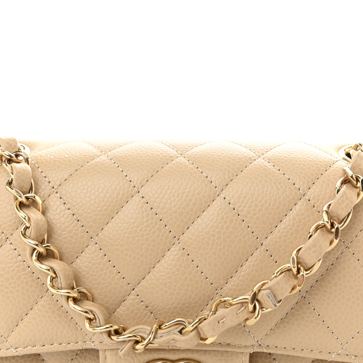 Chanel Caviar Quilted Small Double Flap Beige 8 of 11
