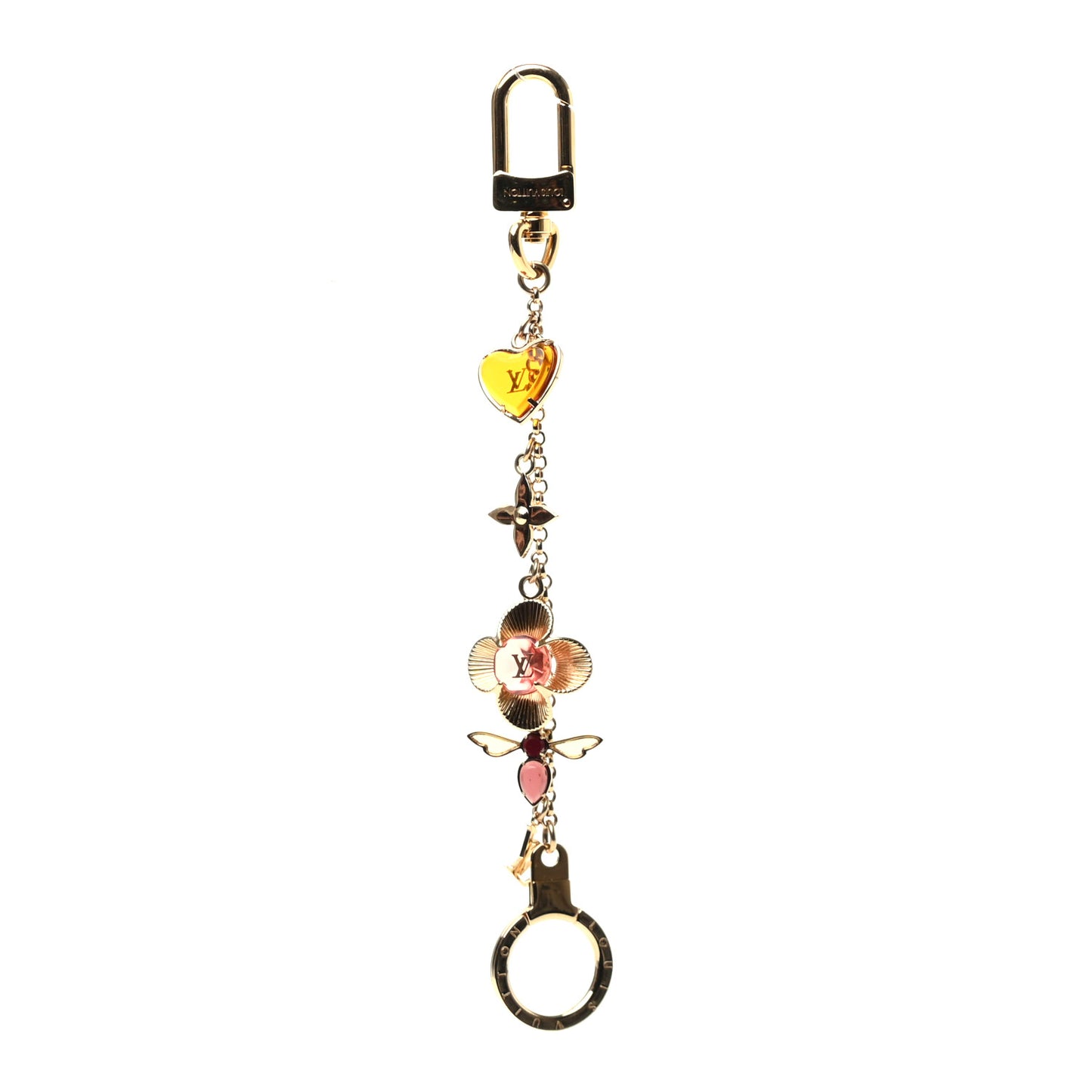Bee Flower Chain Key Charm