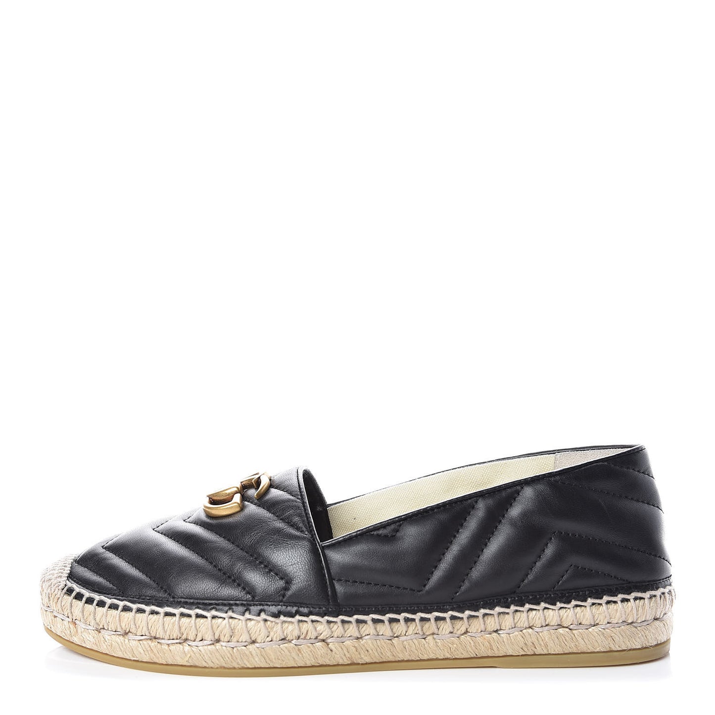 Nappa Matelasse GG Marmont Espadrilles 39.5 Black