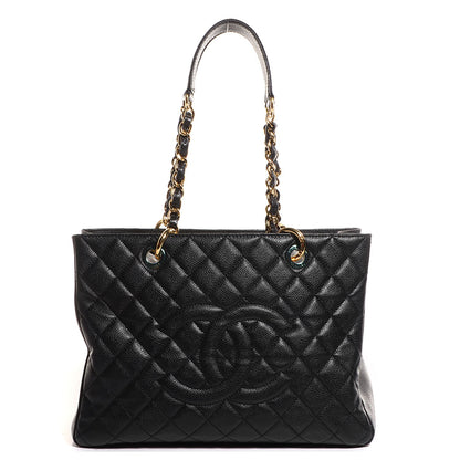 Chanel Caviar Quilted Grand Shopping Tote GST Black 1 of 7