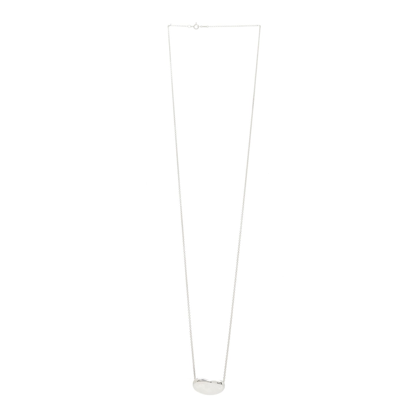 Sterling Silver 25mm Elsa Peretti Bean Pendant Necklace