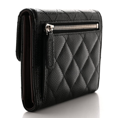 Chanel Caviar Quilted Compact Flap Wallet Black 3 of 9