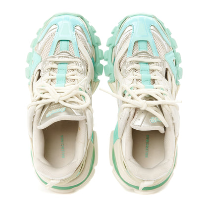 Balenciaga Rubber Mesh Tri-Color Womens Track.2 Open Sneakers 36 Mint Light Beige Grey 2 of 10