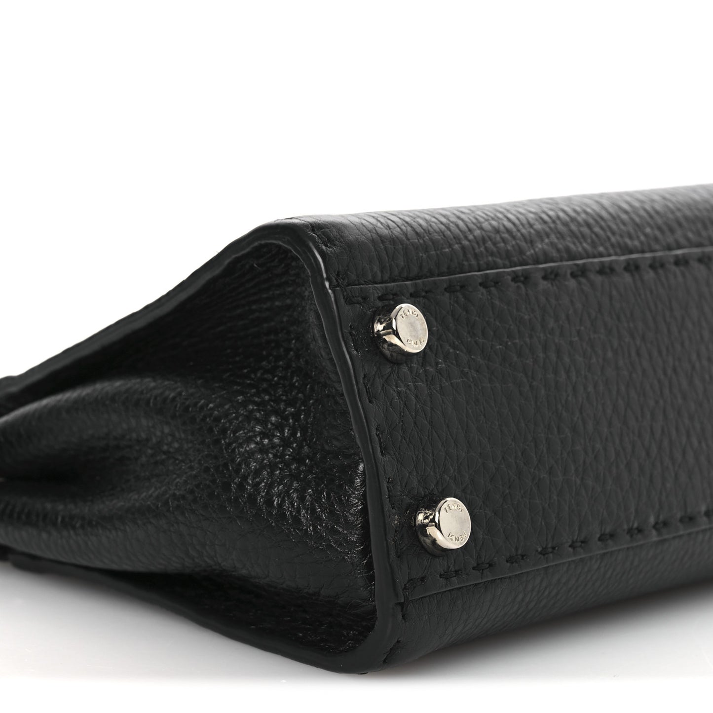 Cuoio Romano Selleria Bi-Color Mini Peekaboo Iconic Satchel Black Mou