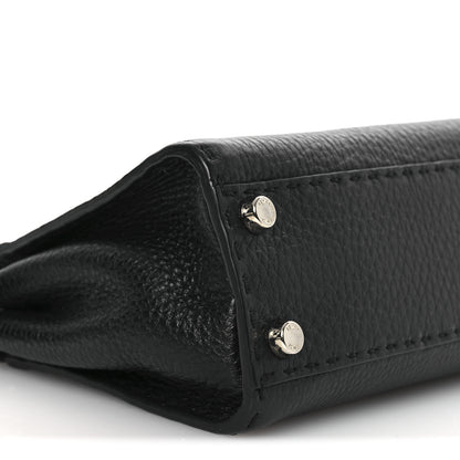 Fendi Cuoio Romano Selleria Bi-Color Mini Peekaboo Iconic Satchel Black Mou 8 of 10