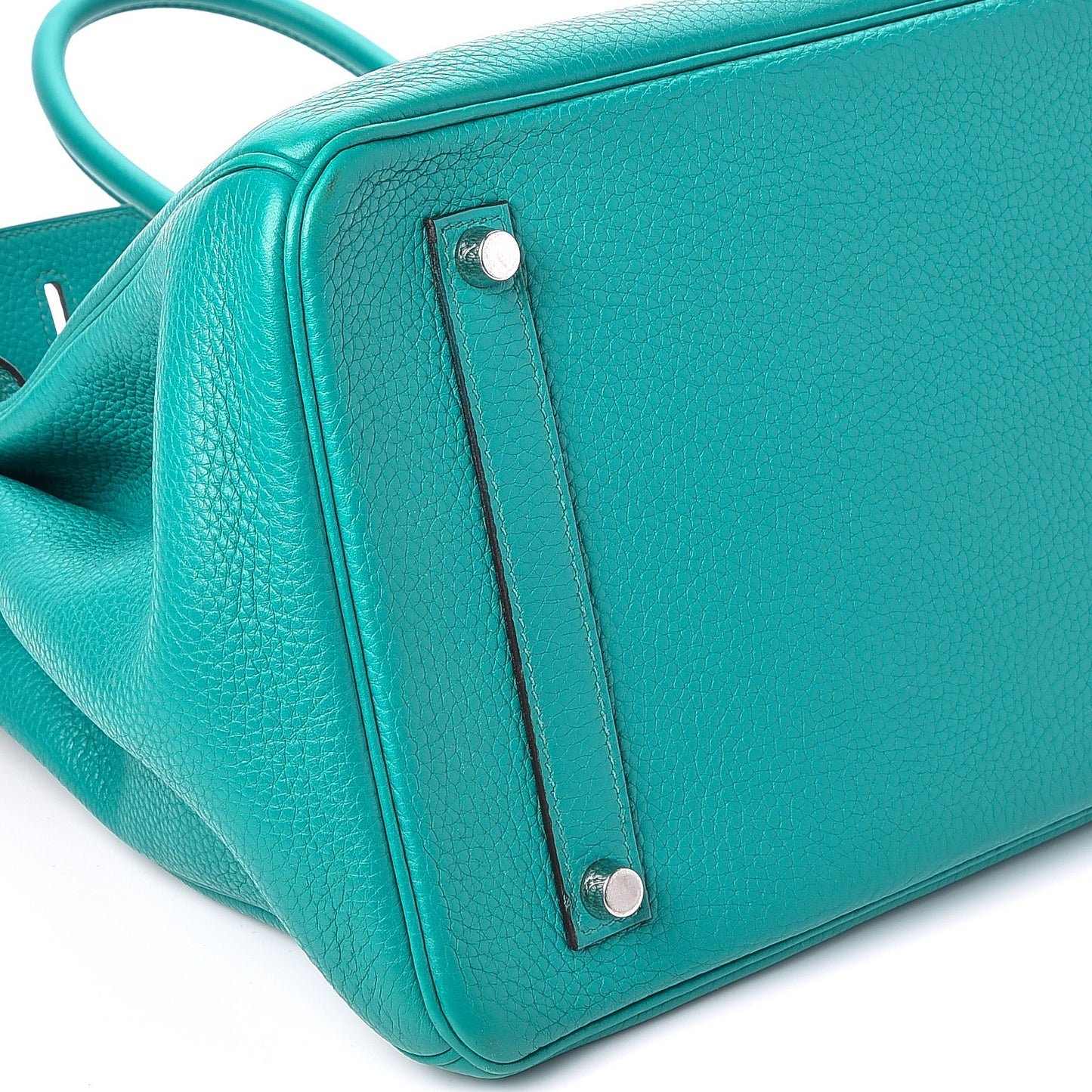 Taurillon Clemence Birkin 35 Bleu Paon