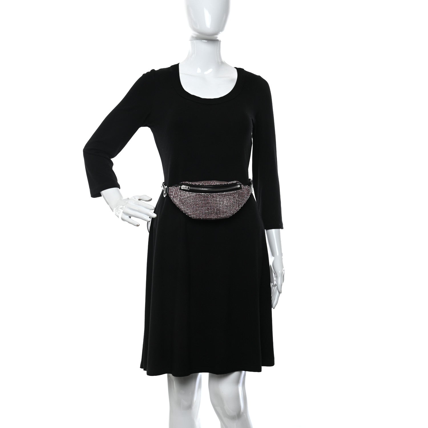 Alexander Wang Rhinestone Mesh Mini Attica Belt Bag Prism Pink 2 of 8