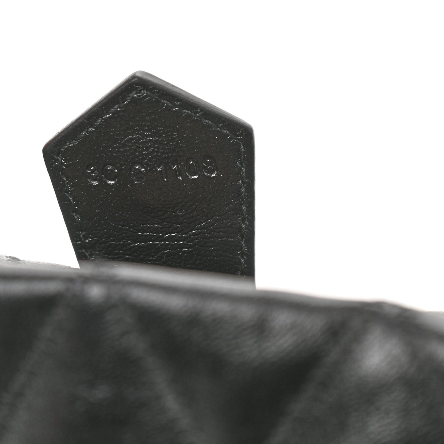 Lambskin Quilted Mini GV Bucket Bag Black