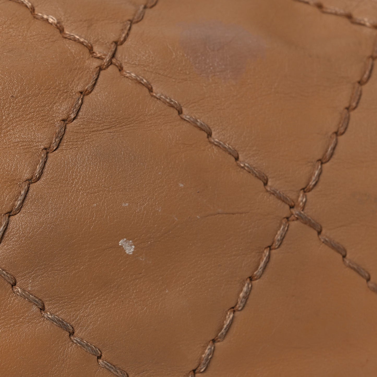 Lambskin Stitched Expandable Tote Beige