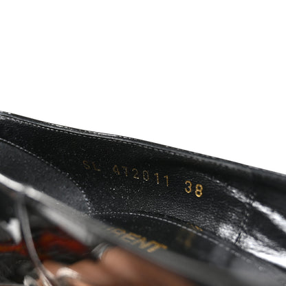 Saint Laurent Patent Opyum 110 Pumps 38 Black Gold 8 of 9