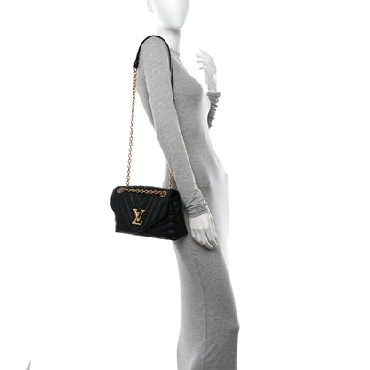 Louis Vuitton Calfskin LV New Wave Chain Bag Black 2 of 11