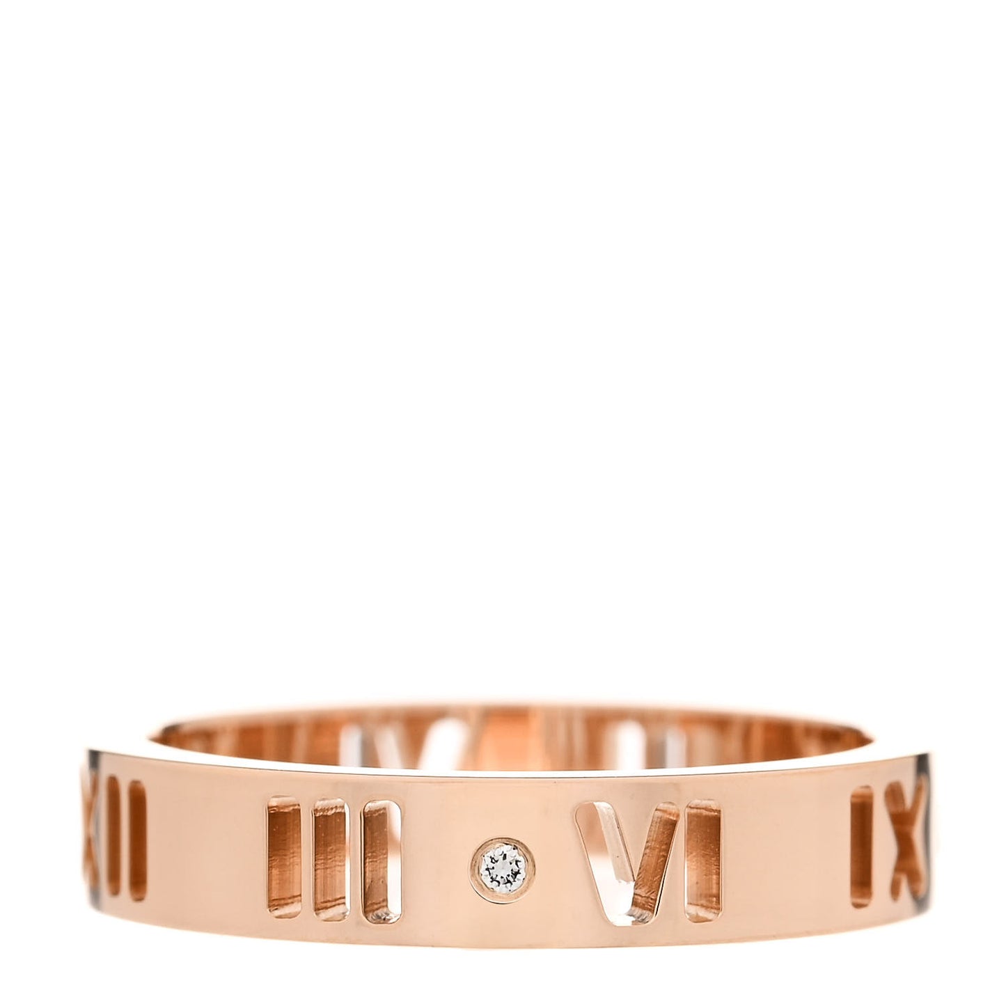 18K Rose Gold Diamond Atlas Pierced Ring 47 4.25