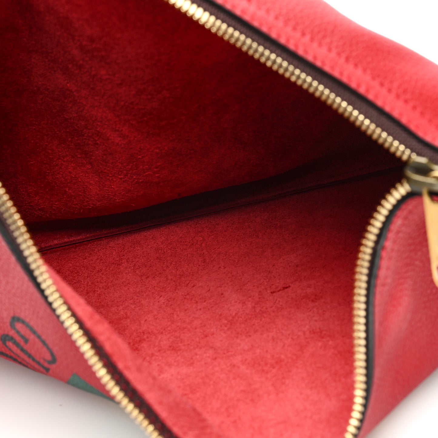 Pebbled Calfskin Medium Logo Portfolio Clutch Hibiscus Red