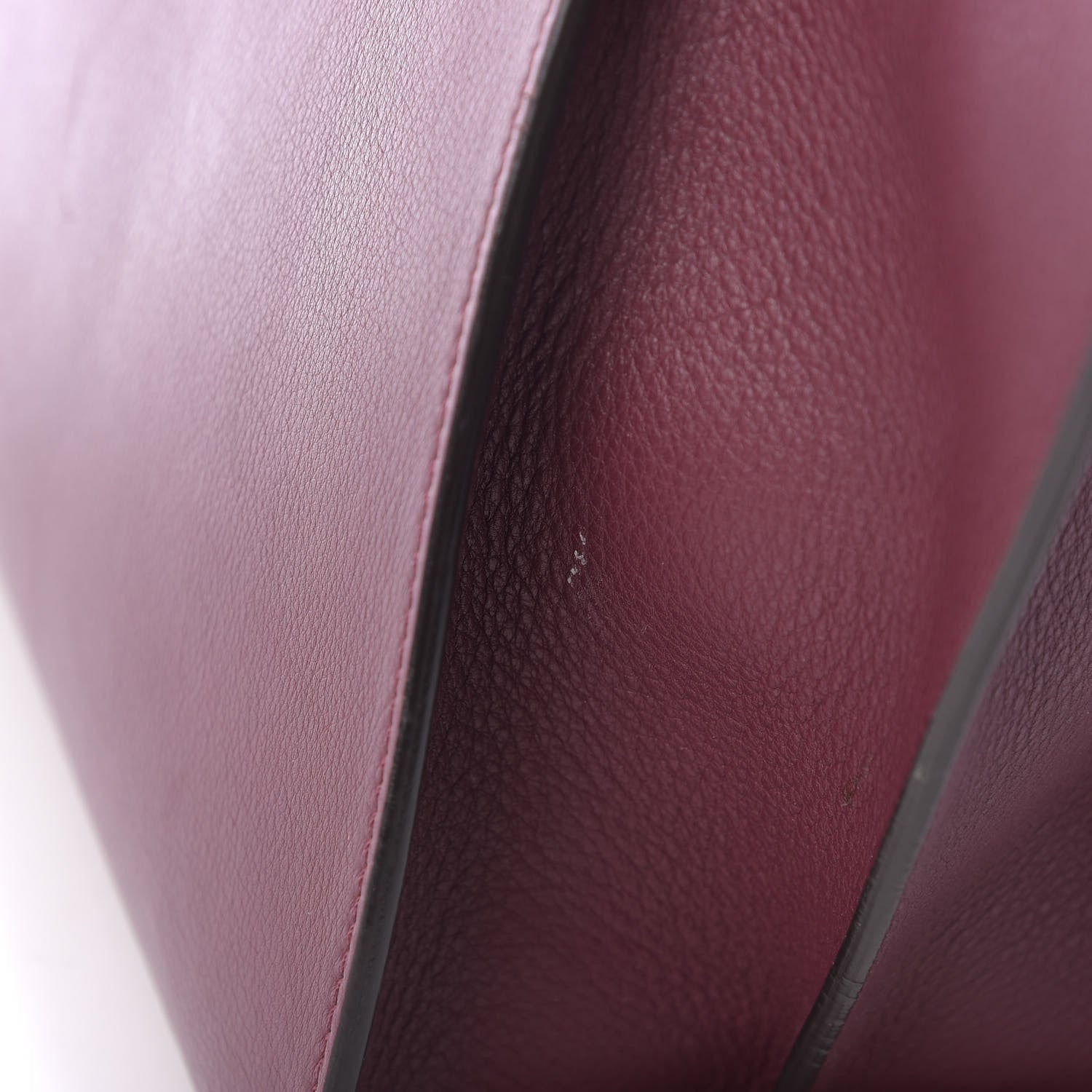 Fendi Vitello Dolce Marmol Shiny Nappa Petite 3Jours Tote Bordeaux 8 of 17
