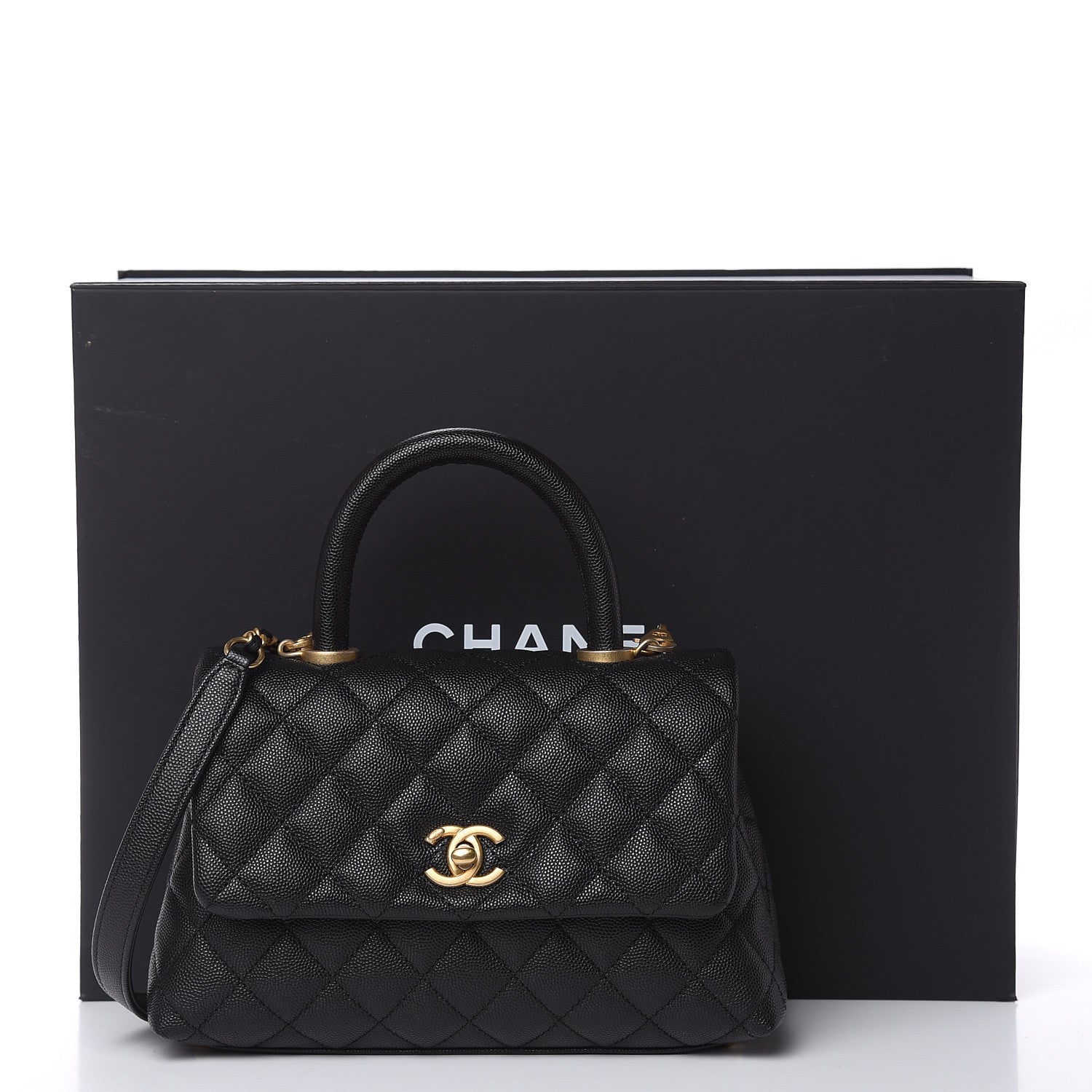 Chanel Caviar Quilted Mini Coco Handle Flap Black 9 of 9