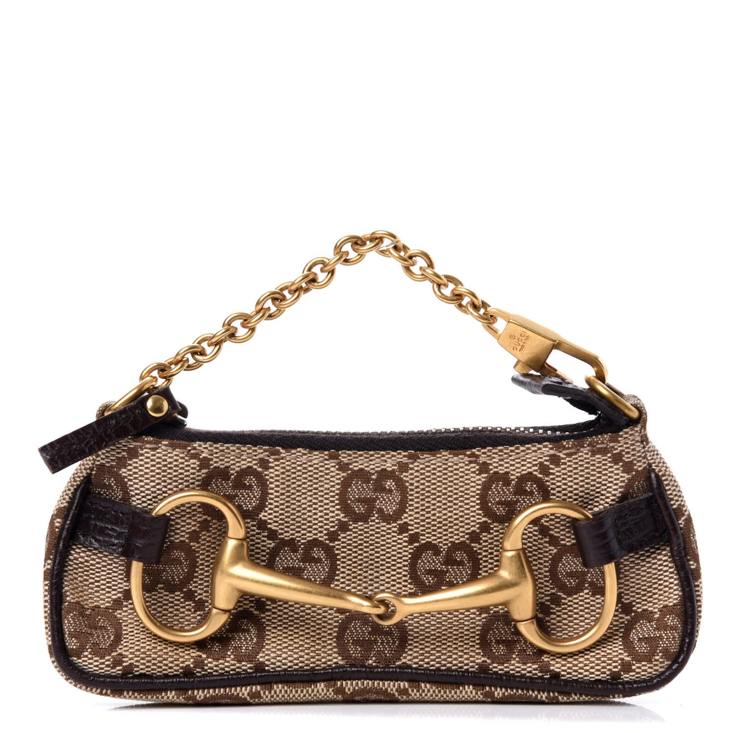 GG Monogram Horsebit Mini Coin Purse Brown