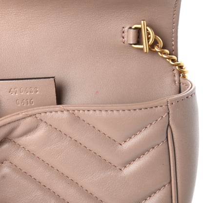 Gucci Calfskin Matelasse Super Mini GG Marmont Shoulder Bag Porcelain Rose 9 of 10