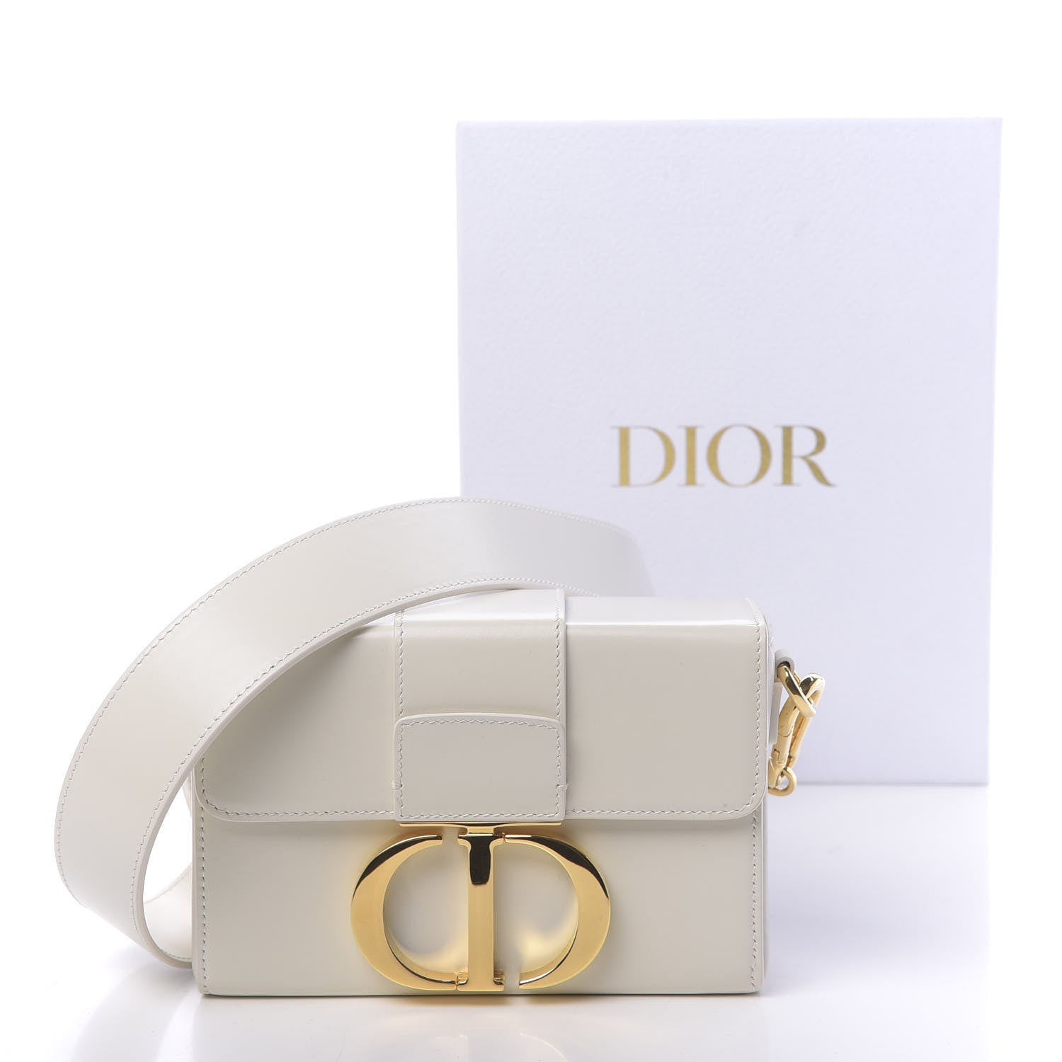 Christian Dior Smooth Calfskin 30 Montaigne Box Bag White 10 of 10