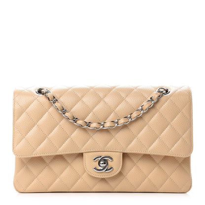 Chanel Caviar Quilted Medium Double Flap Beige 1 of 11