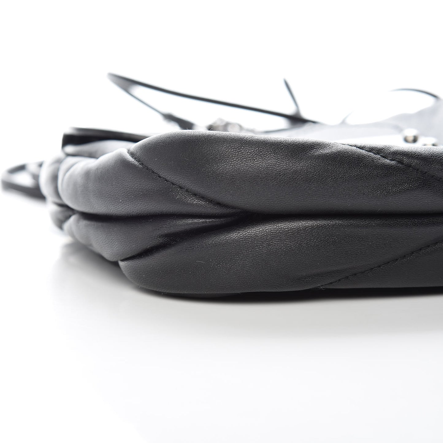 Nappa Matelasse Chain Crossbody Black